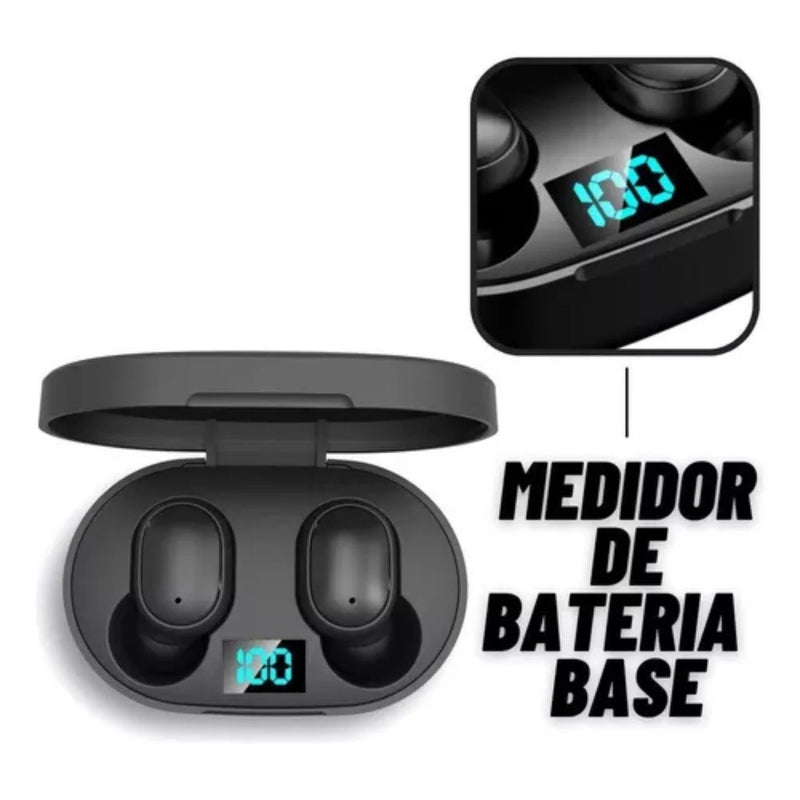 Fones de Ouvido Bluetooth Dual LED 5.0 – AirDots Wireless Edição Black